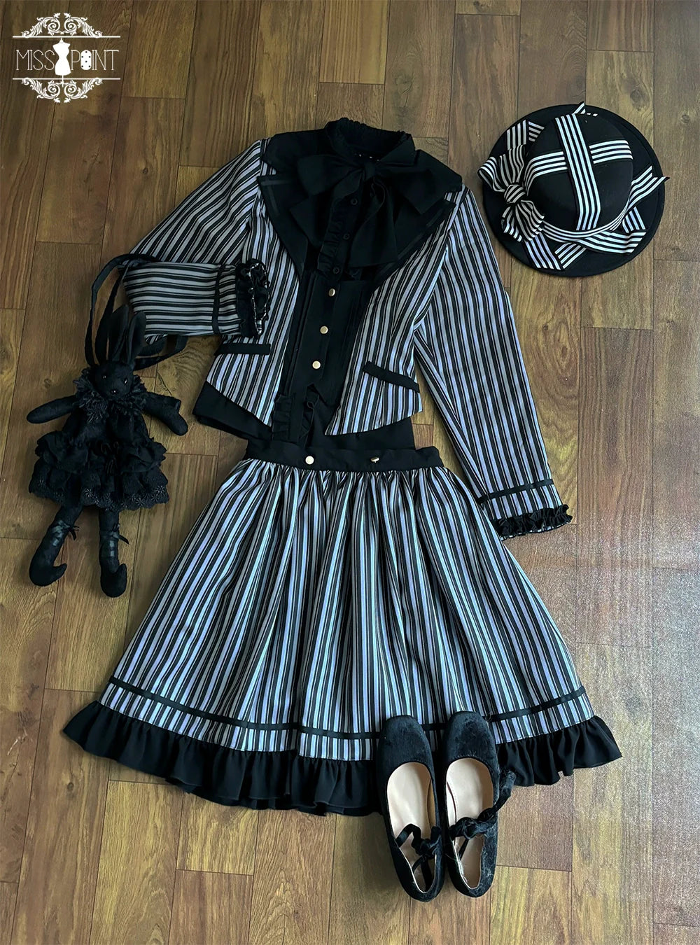 Miss Point - Classical Chocolate - Classic Lolita Skirt Elegant Striped SK