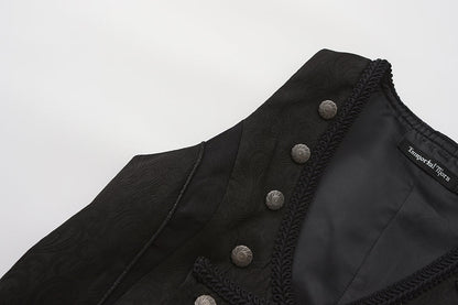 Immortal Thorn - Subtle Prejudice - Ouji Lolita Long Coat Hight-Low Hem with a Back Bow