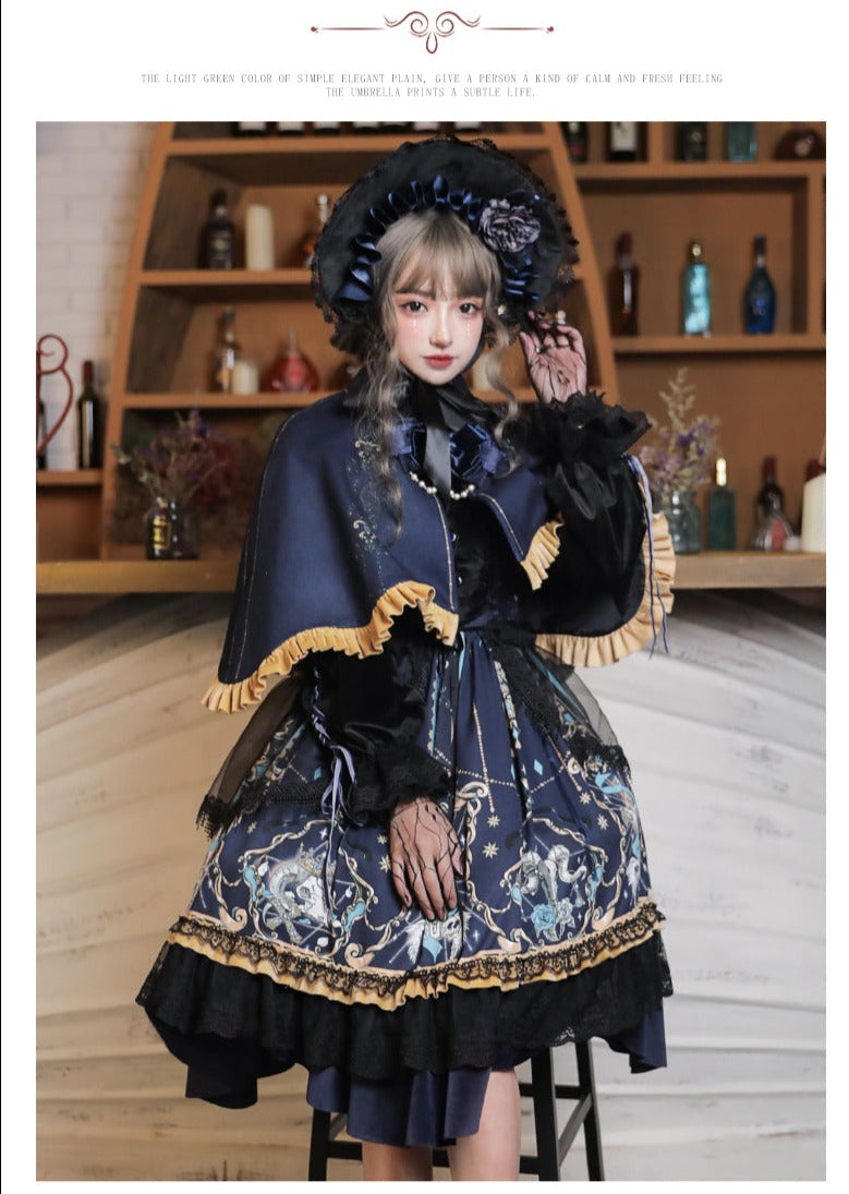 YingLuoFu - God Redemption - Retro Gothic OP, Printed Dress