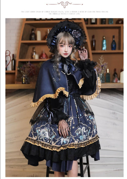 YingLuoFu - God Redemption - Retro Gothic OP, Printed Dress