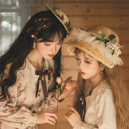 Miss Point - Forest Lolita Small Straw Hat Clip KC Accessory