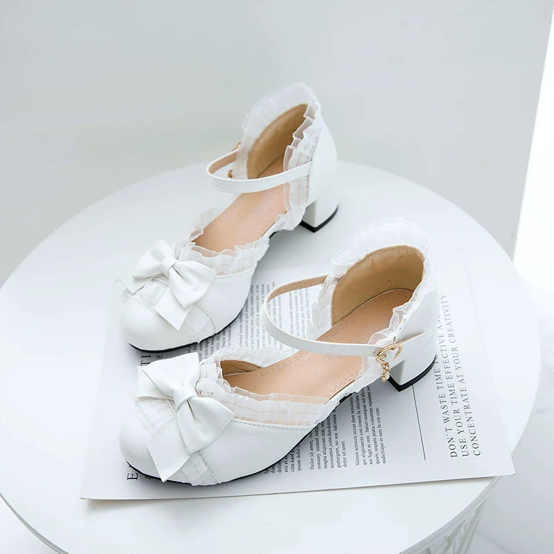 Yana - Sweet Lolita Shoes Round Toe Students Chunky Heel