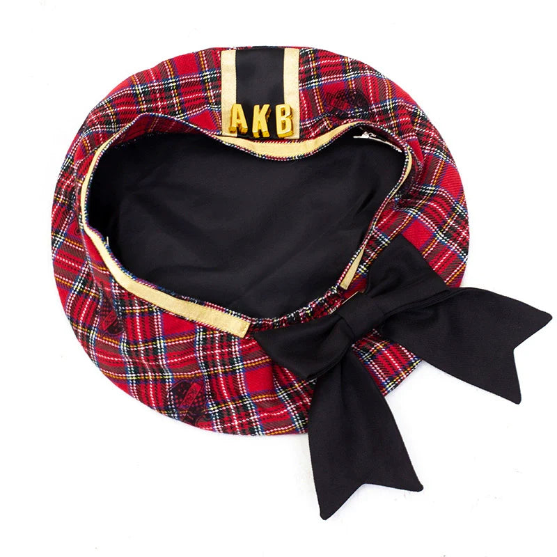 Forest Fluorescent Carps - IP Collab Sweet Lolita Performance Outfit Red Plaid JSK Full Set