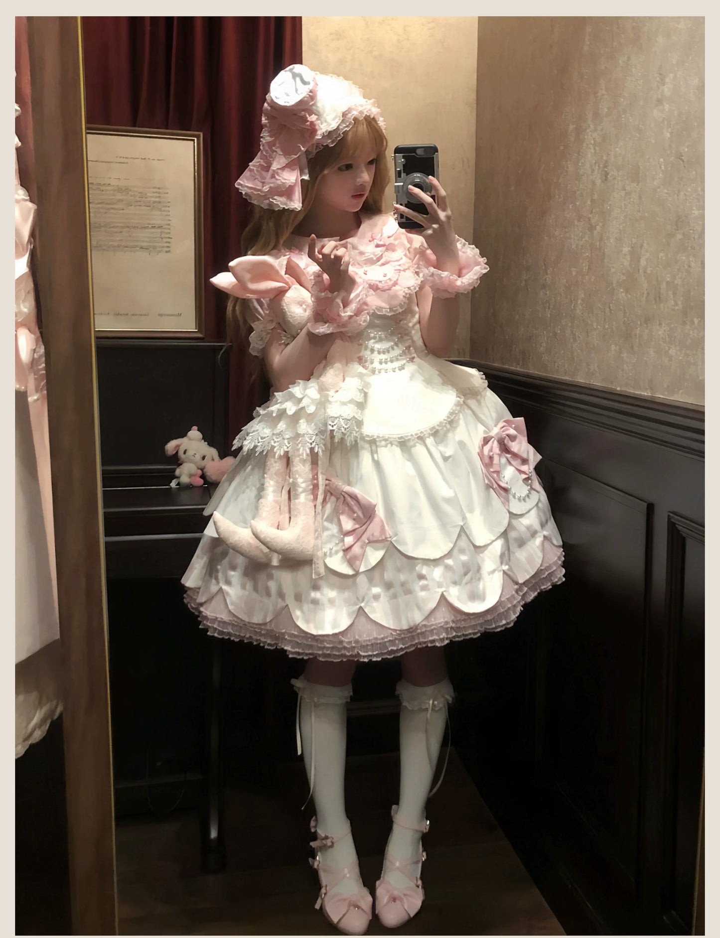TaTaTa Lolita - Pearl Princess - Old School Lolita Jumper Dress Outfit, Petal Hem