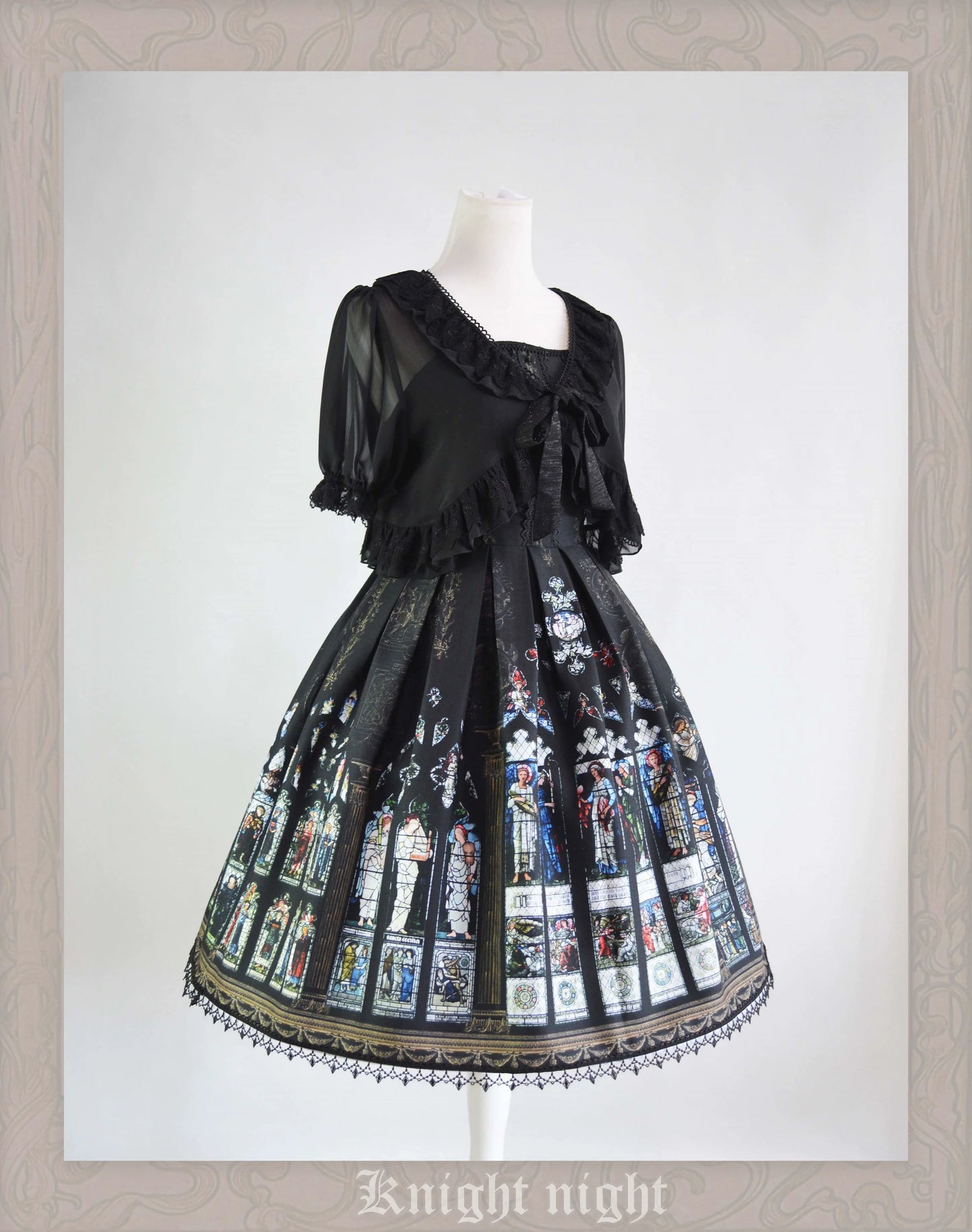 Knight Night - The Saint Priest - Vintage Lolita JSK Dress Halter Neckline