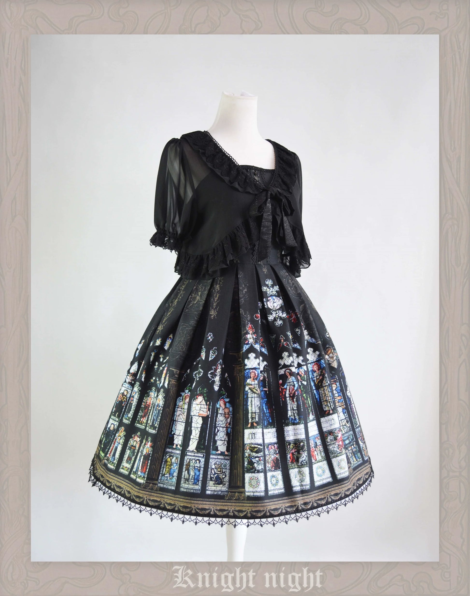 Knight Night - The Saint Priest - Vintage Lolita JSK Dress Halter Neckline