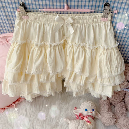 Sugar Girl - Cotton Lolita Bloomer, Loose Ruffled Hem Petticoat