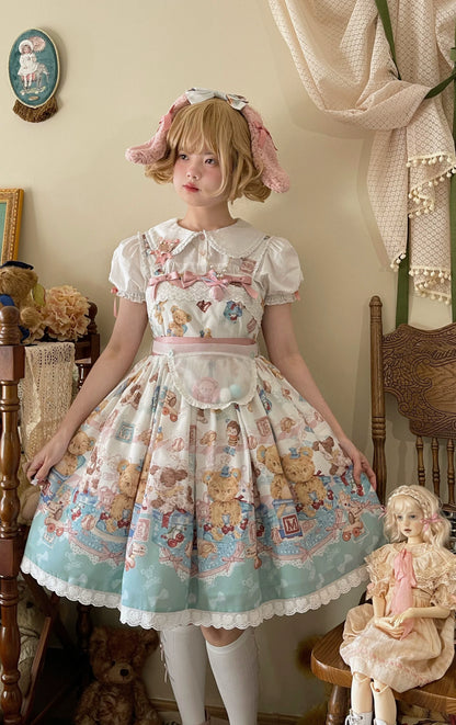 Walnut Museum- Toy Anniversary - Cotton Sweet Lolita Blouse, Bow Accents