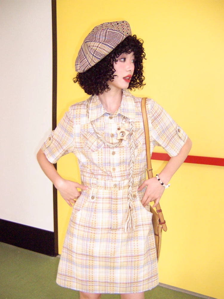 Striped cotton dress【s0000007405】