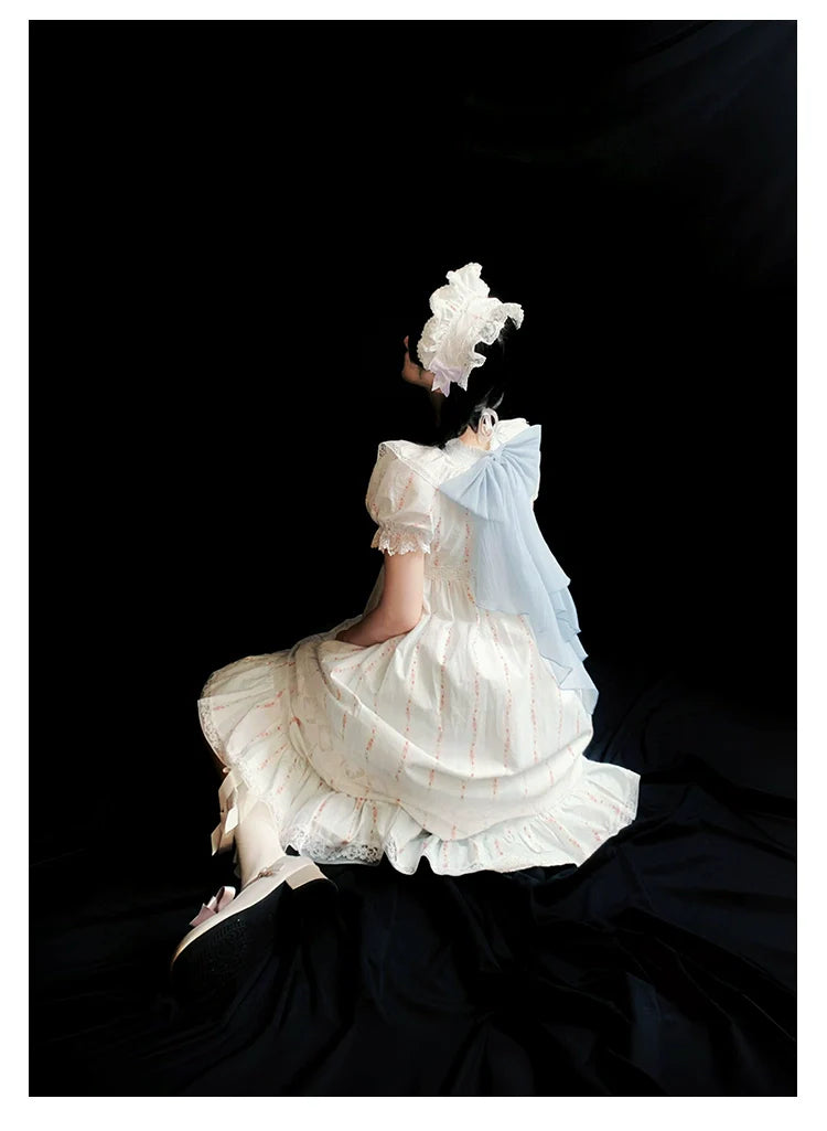 With PUJI - Annie's Dreamland - Cotton Lolita OP Dress Doll Collar Summer Dress