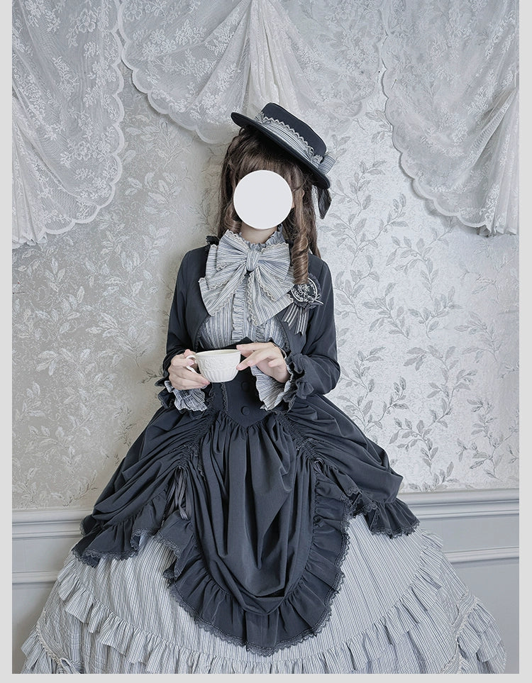 Alice Girl - Duke of Victoria - Classic Lolita Striped Blouse