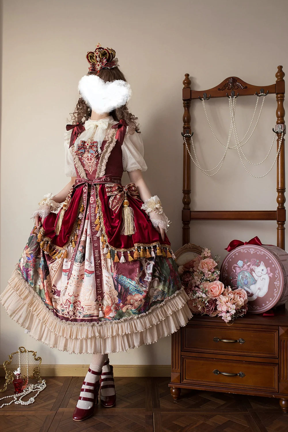 Miss Point - Kaleidoscope - Retro Lolita Dress Oil Painting Print JSK Dress Customized