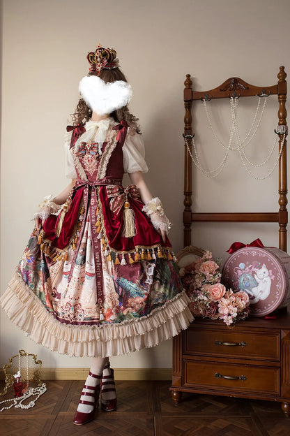 Miss Point - Kaleidoscope - Retro Lolita Dress Oil Painting Print JSK Dress Customized