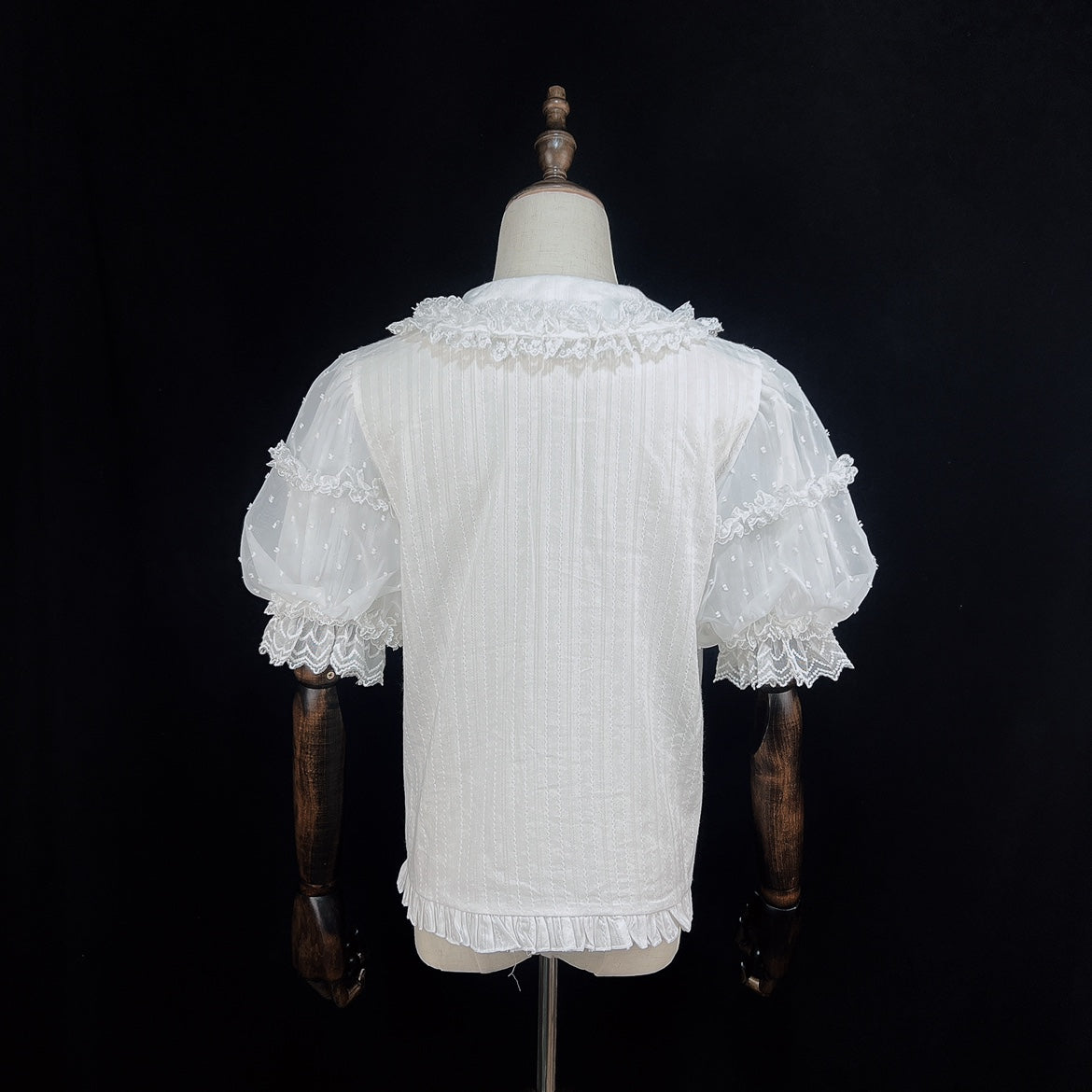 DMFS Lolita - Lollipop - Sweet Lolita Shirt with Double-Layered Puff Sleeves