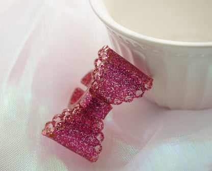 Cat Tea Party - Sweet Lolita Bow Ring and Necklace