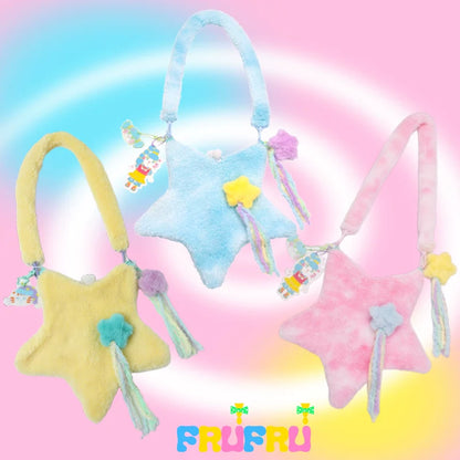 Frufru - Cute Lolita Bag Cartoon Stars Yellow Plush Bag
