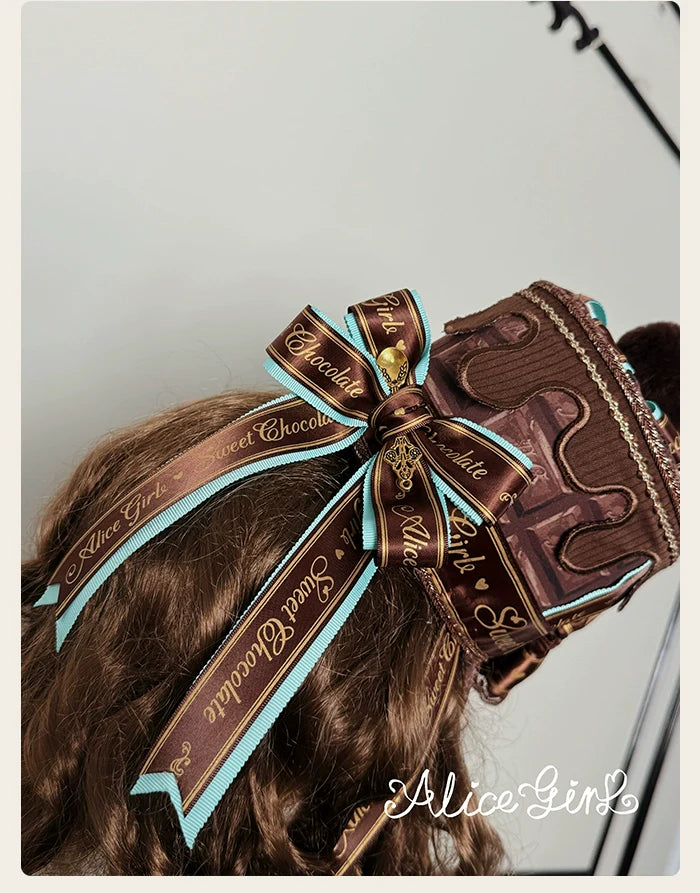 Alice Girl - Bear Chocolate Bar - Kawaii Lolita Headdress Set