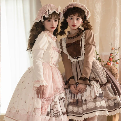 Mademoiselle Pearl - Lovely Lolita Dress OP Cloak Blouse SK Set