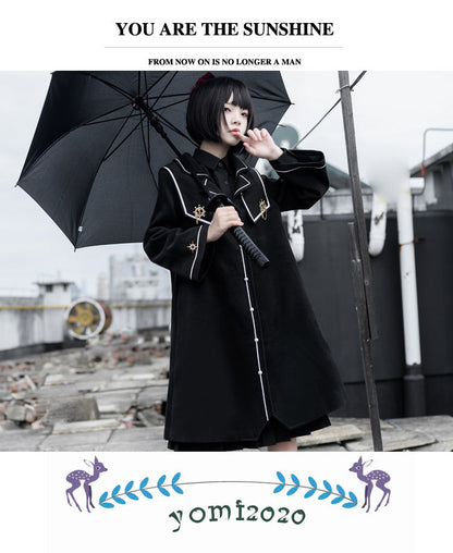 Eieyomi - Dark-themed Gothic Lolita Thick Coat