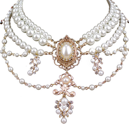 Rose of Sharon - Baroque Layered Pearl Lolita Necklace