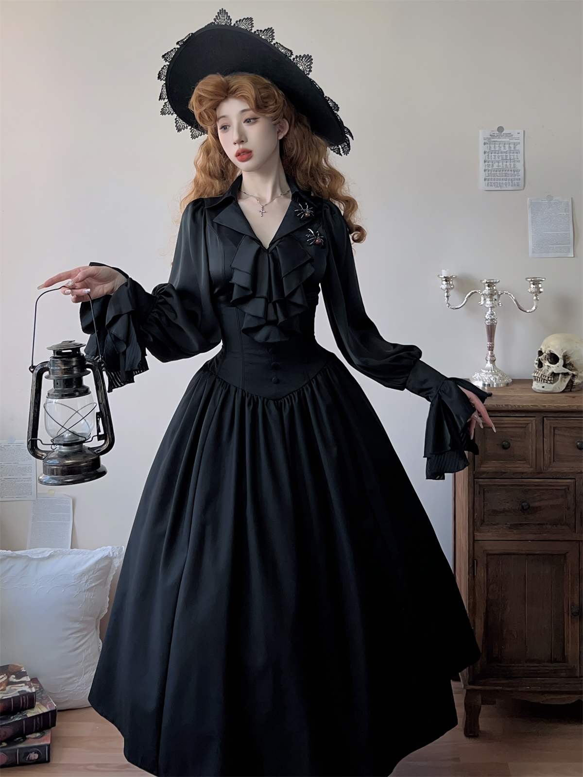 Muppet Mind Ben - Dream - Ouji Lolita Blouse Elegant V-neck Swallowtail Hem Shirt