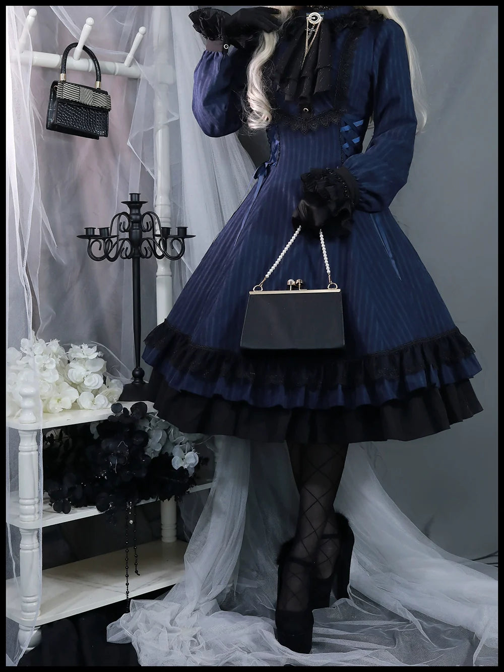 Miss Point - Perintz Manor - Gothic Lolita OP Long Sleeve Retro Lolita Dress