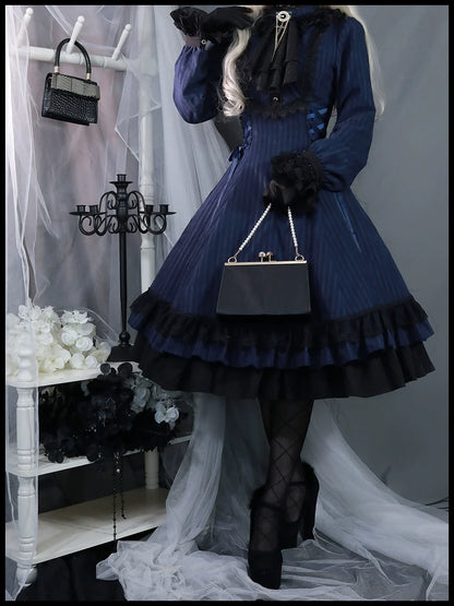 Miss Point - Perintz Manor - Gothic Lolita OP Long Sleeve Retro Lolita Dress