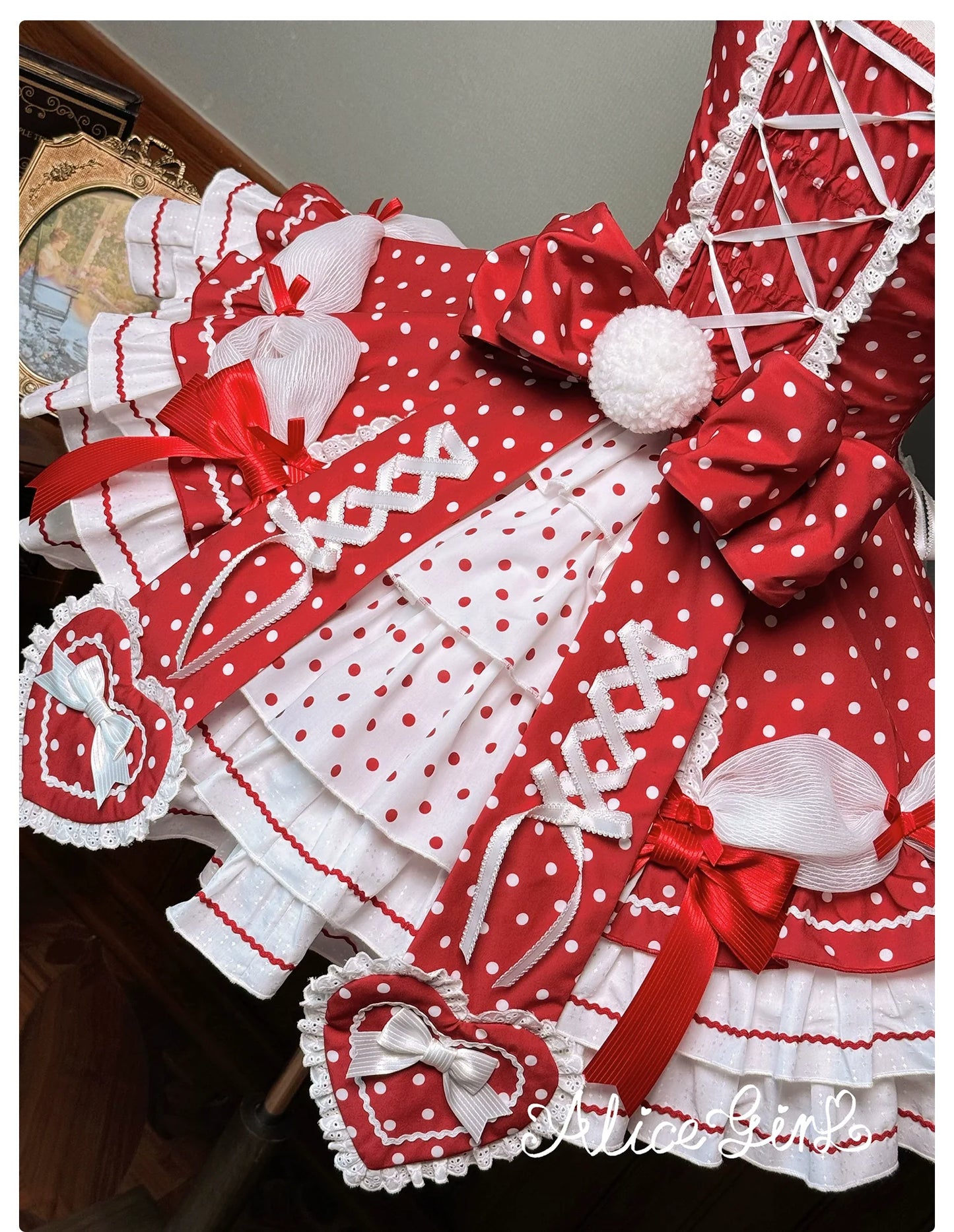 Alice Girl - Old School Polka Dots - Halter Neck Sweet Lolita OP Dress