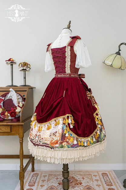 Miss Point - Kaleidoscope - Retro Lolita Dress Oil Painting Print JSK Dress Customized