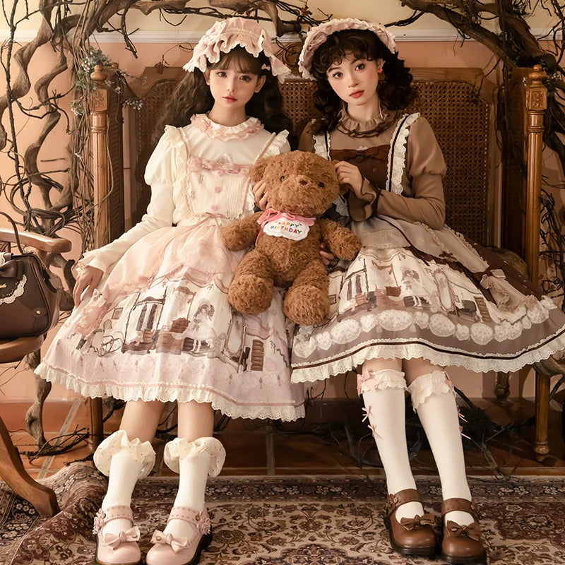 Mademoiselle Pearl - Lovely Lolita Dress OP Cloak Blouse SK Set