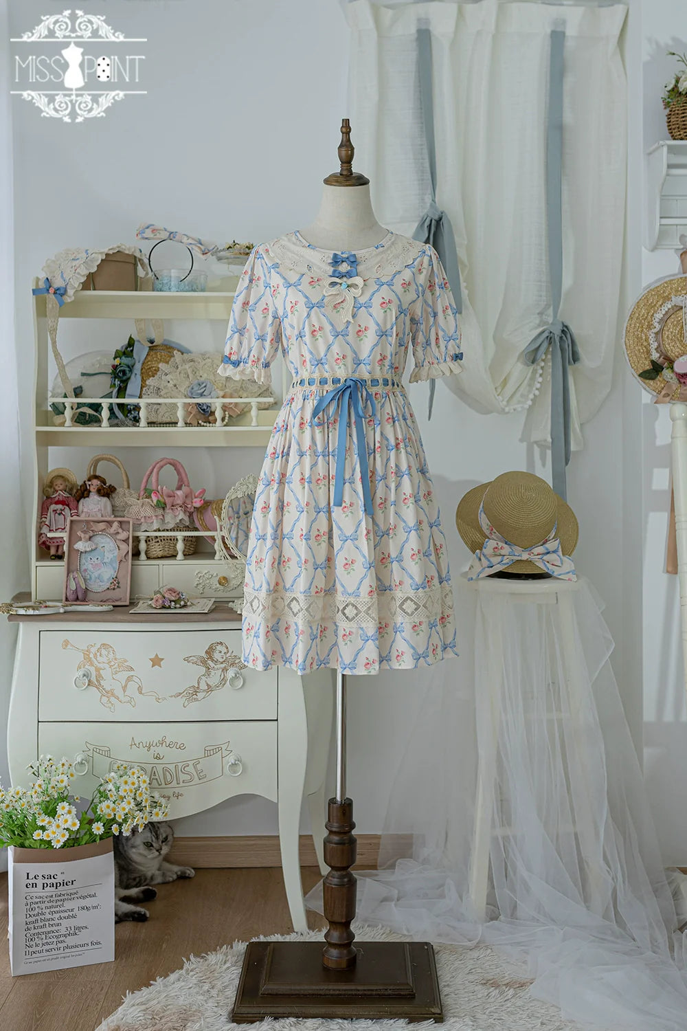 Miss Point - Customized Elegant Lolita OP Dress Cute Daily Girl Short Lolita Dress