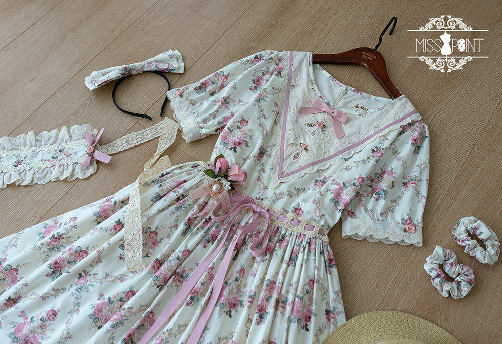 Miss Point - Happy Summer Elegant Lolita Floral OP Dress