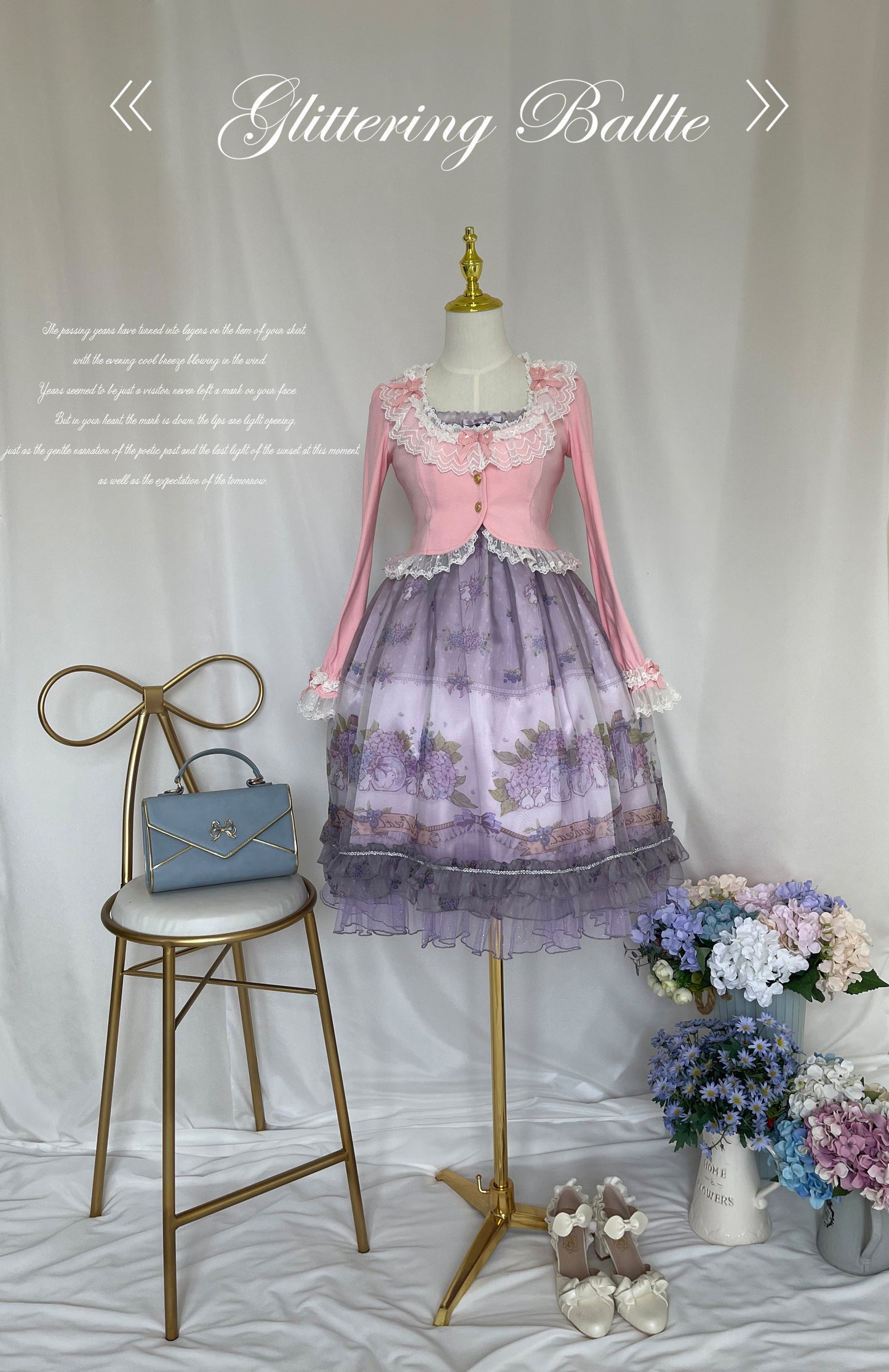 Unideer - Prelude - Elegant Lolita Bolero Jacket with Lace Ruffle Frill