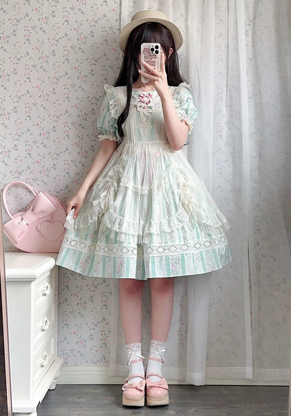 Miss Point - Customized Elegant Lolita OP Dress Cute Daily Girl Short Lolita Dress