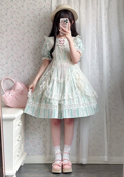 Miss Point - Customized Elegant Lolita OP Dress Cute Daily Girl Short Lolita Dress