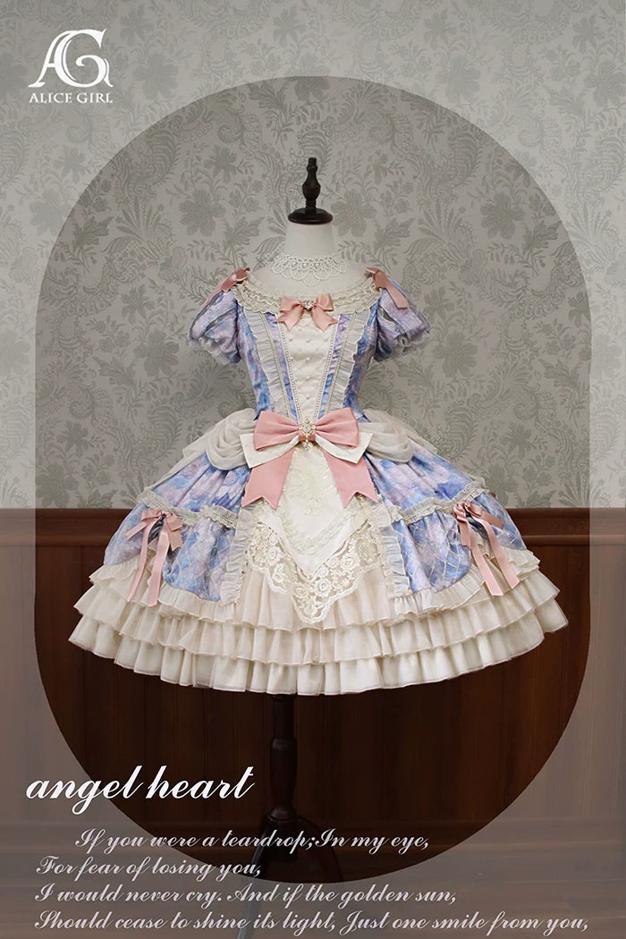 Alice Girl - Angel Heart - Sweet Lolita OP Dress, Tiered Ruffles