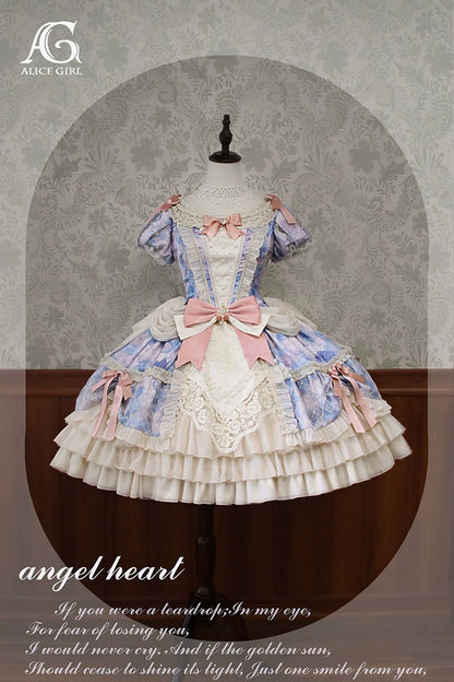 Alice Girl - Angel Heart - Sweet Lolita OP Dress, Tiered Ruffles
