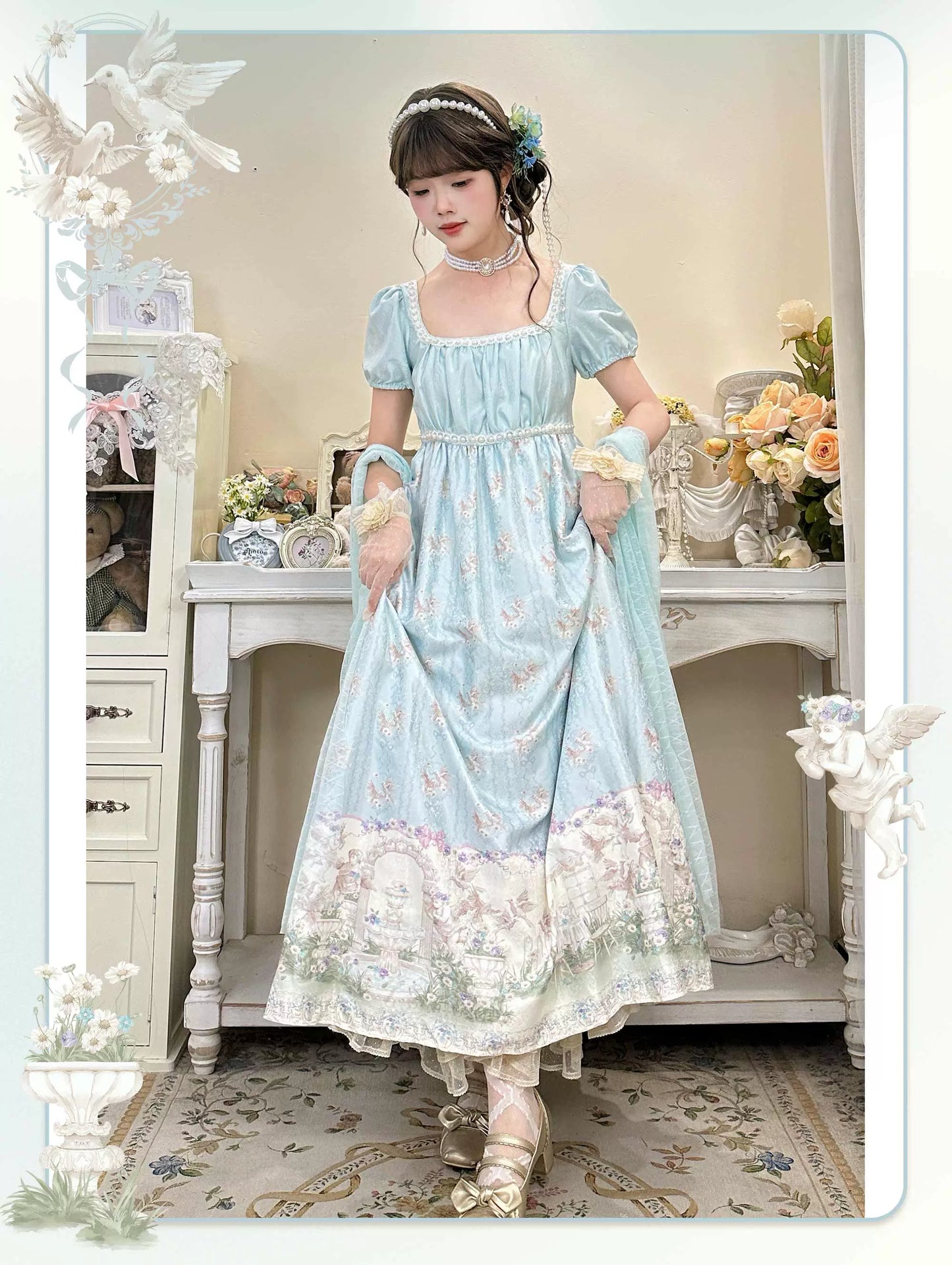 MeowMeow - Nayi Spring - Empire Waist Elegant Lolita OP Dress