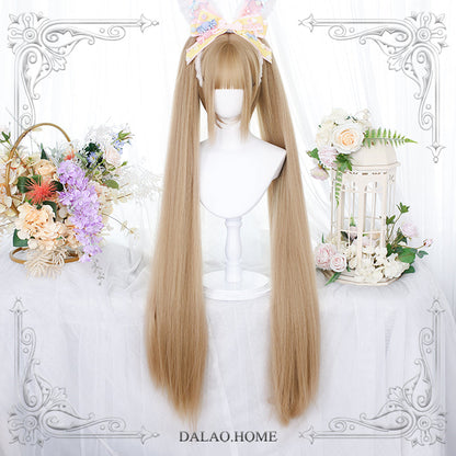Dalao Home - Long Sweet Lolita Wig With Ponytails