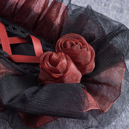 Sugar Time - Gothic Lolita Burgundy Hair Accessory