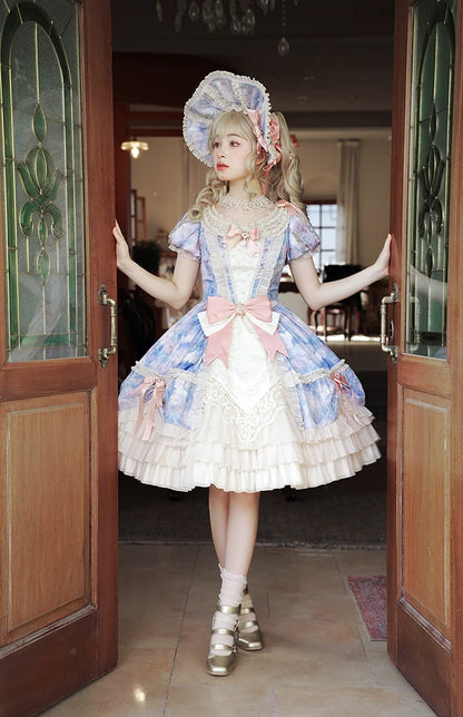 Alice Girl - Angel Heart - Sweet Lolita OP Dress, Tiered Ruffles