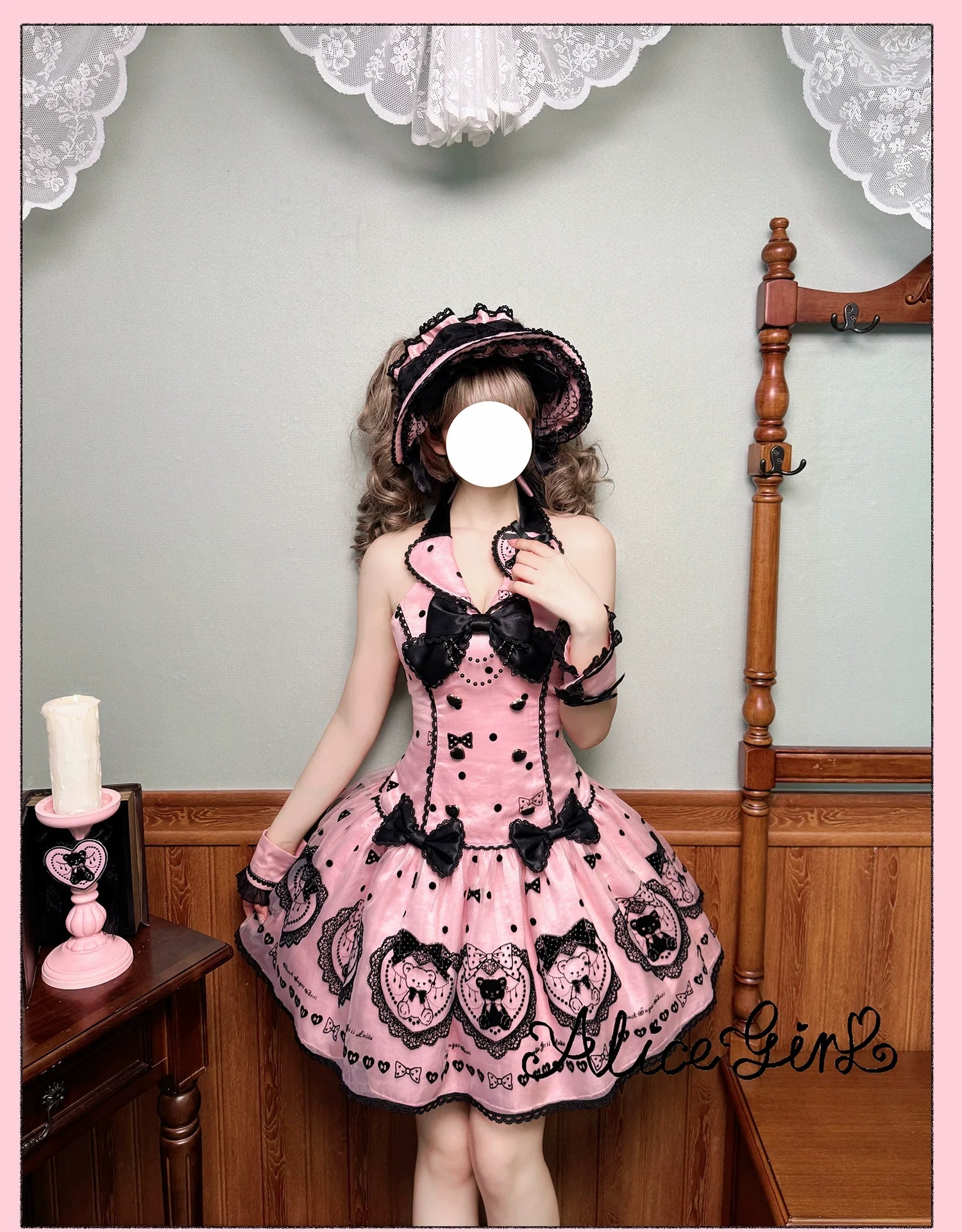 Alice Girl - Brown Sugar Bear - Printed Sweet Lolita Dress, Multiple Styles
