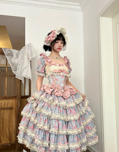 Sweet Wood - Jewel Rose - Plus Size Sweet Lolita Skirt Set in Separate Pieces