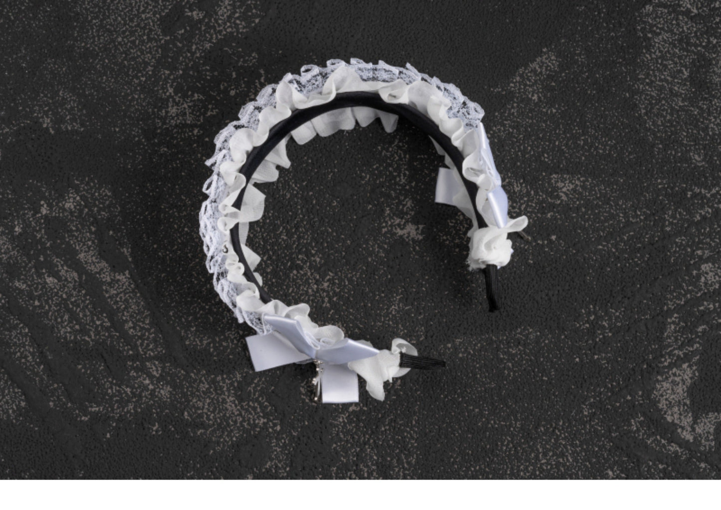 Strange Sugar - Gothic Lolita White Ruffle Hairband