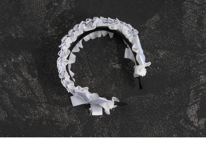 Strange Sugar - Gothic Lolita White Ruffle Hairband