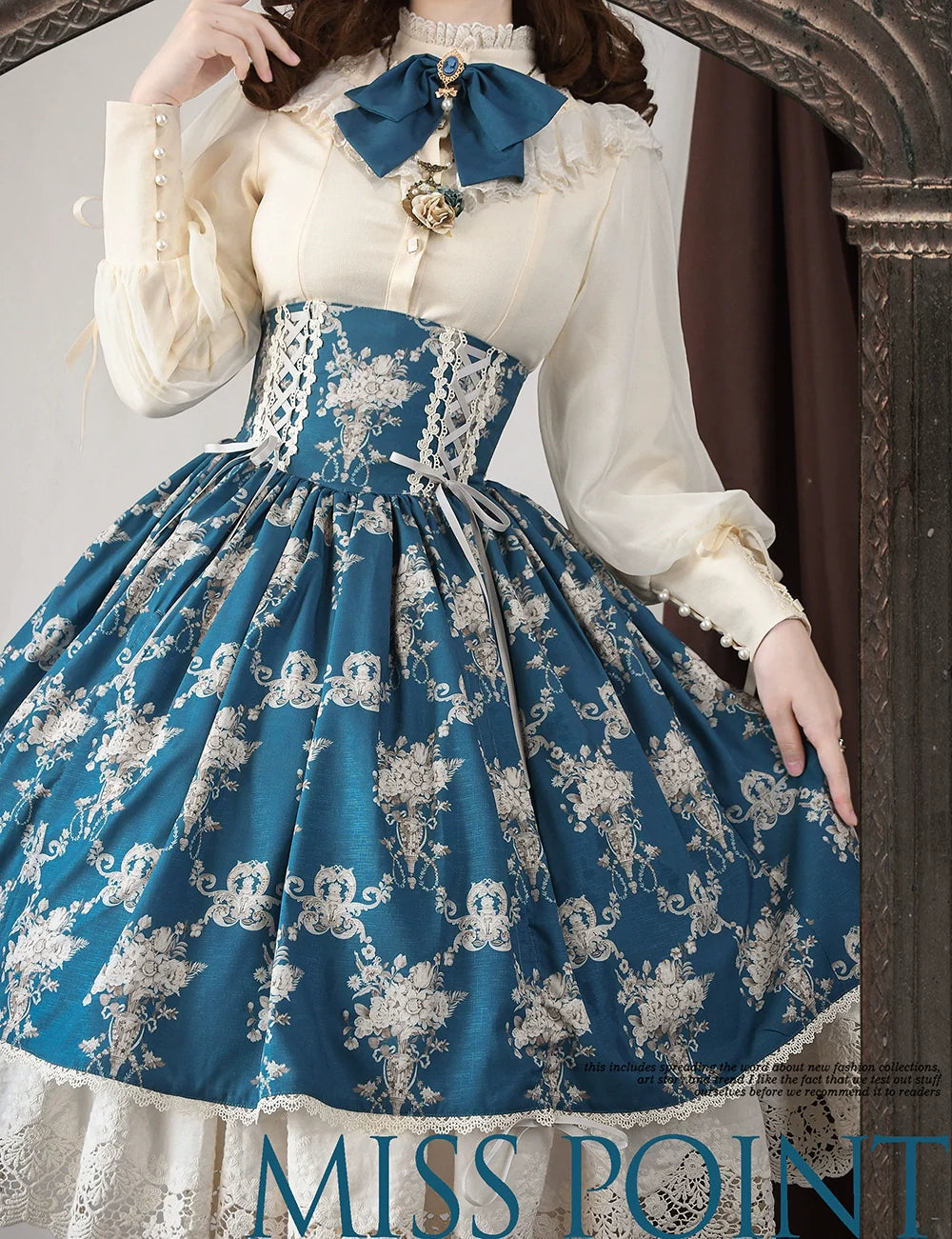 Miss Point - Customized Vintage Lolita Skirt Elegant Pullover Fishbone SK