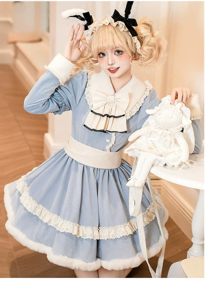 With PUJI - Puppet Box - Kawaii Lolita Bag Lamb Kitten Detachable Bag Dress Hat
