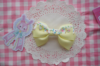 Cat Tea Party - Handmade Sweet Lolita Bow Hair Clip Cute Imitation Cream Cake