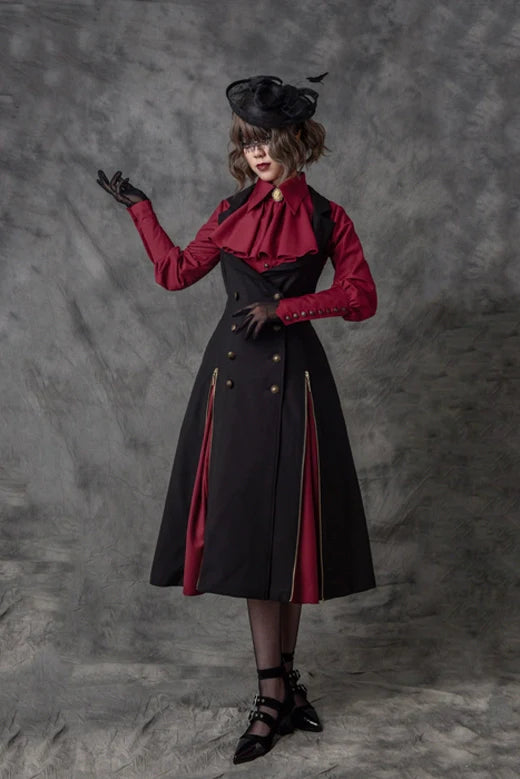 Vancy - Drunken Dreams - Vintage Lolita Dress Mutton Sleeve Shirt