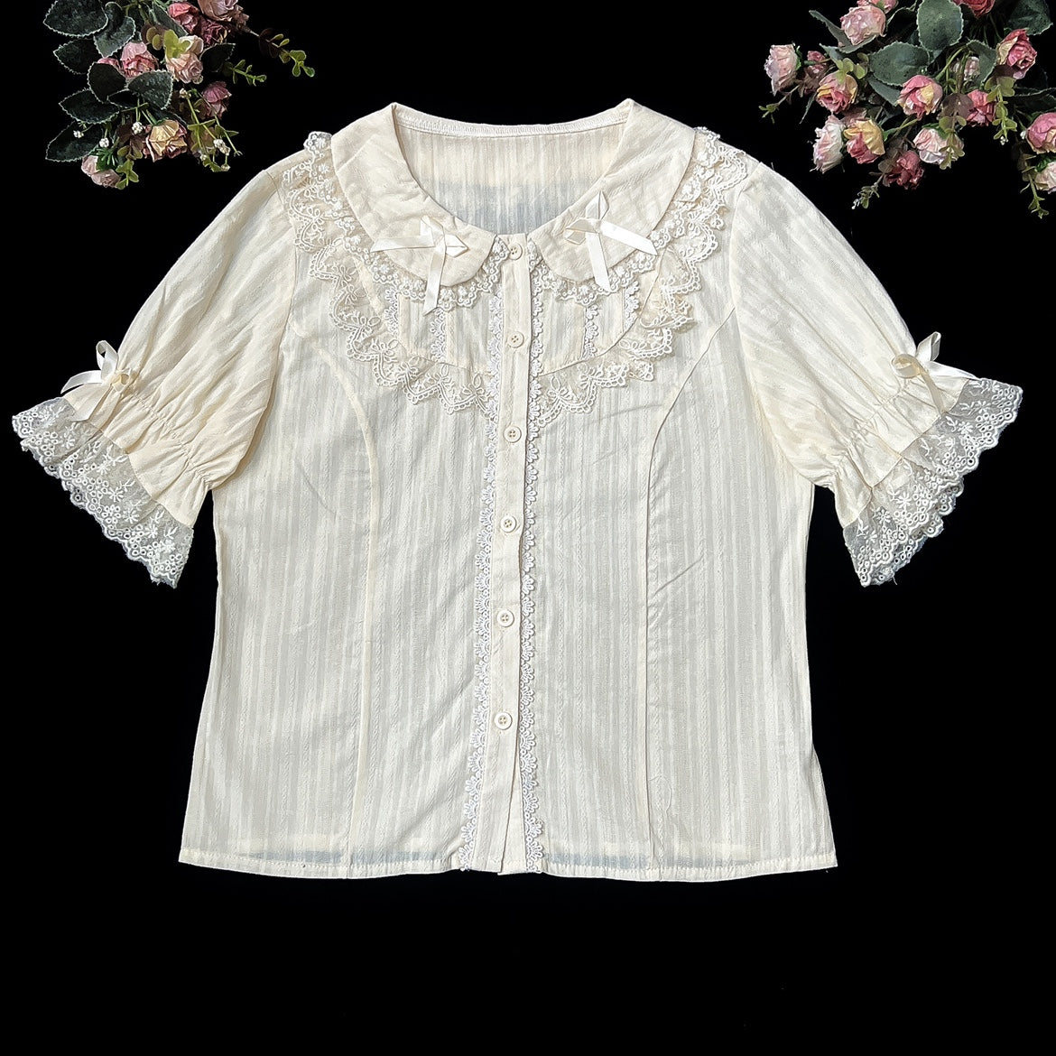 DMFS Lolita - Summer Short Sleeve Cotton Lolita Blouse